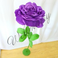 Ростовой цветок из бумаги "Роза фиолетовая"